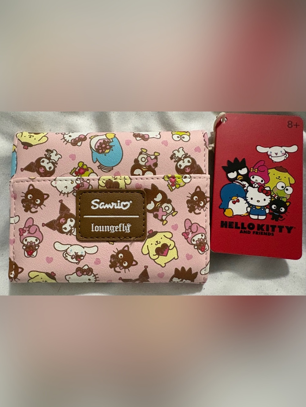 Sanrio Pink Hello Kitty & Friends Tri-Fold Wallet
